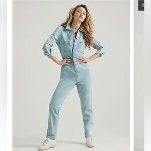 Lee Jeans Union All Denim Jumpsuit Size Small